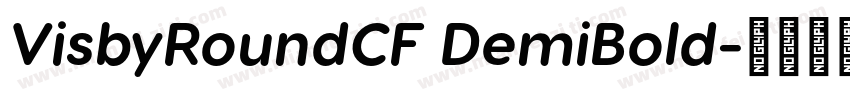 VisbyRoundCF DemiBold字体转换